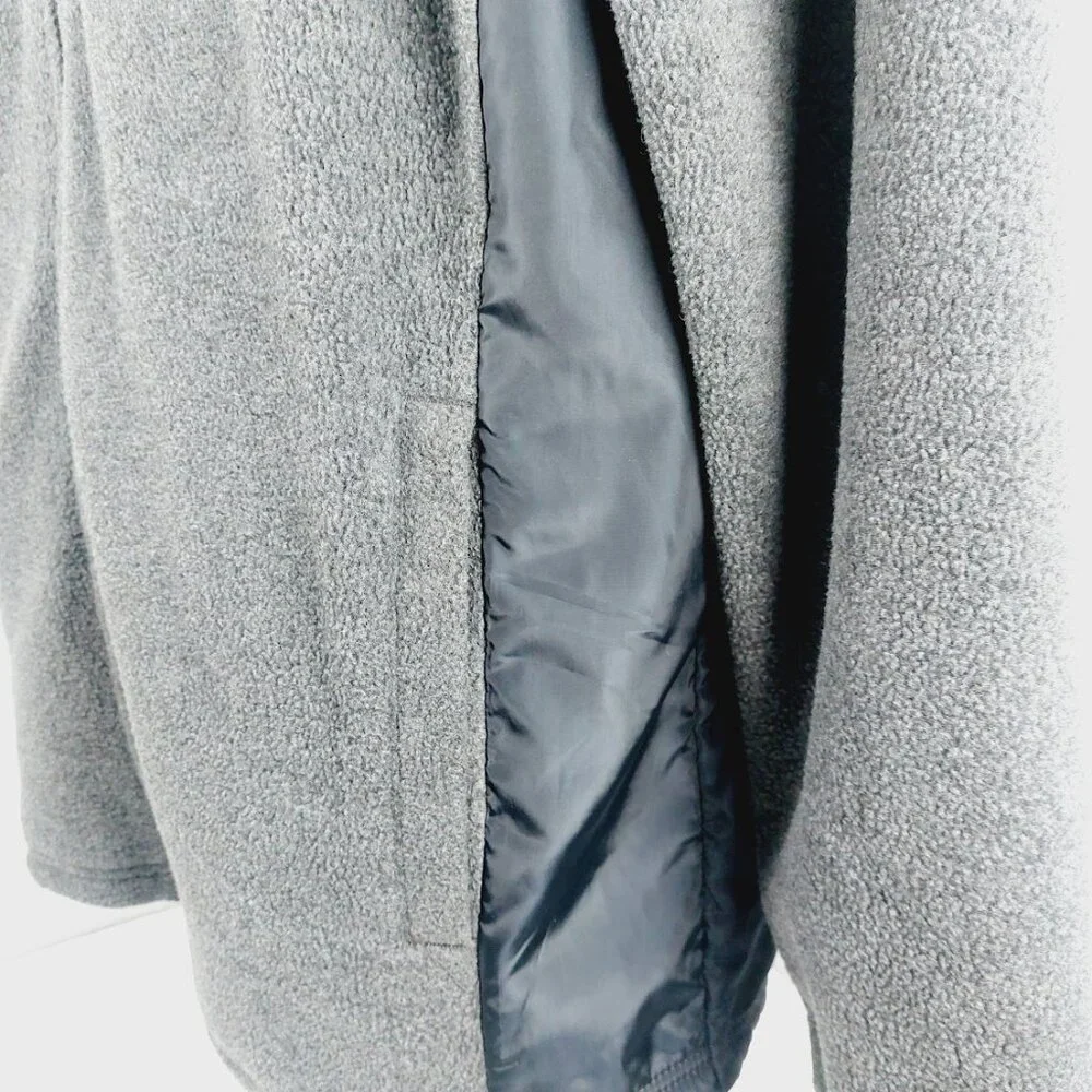 Apt. 9 Men's Black Gray Mock Neck Shell Fleece Full Zip Jacket Size L